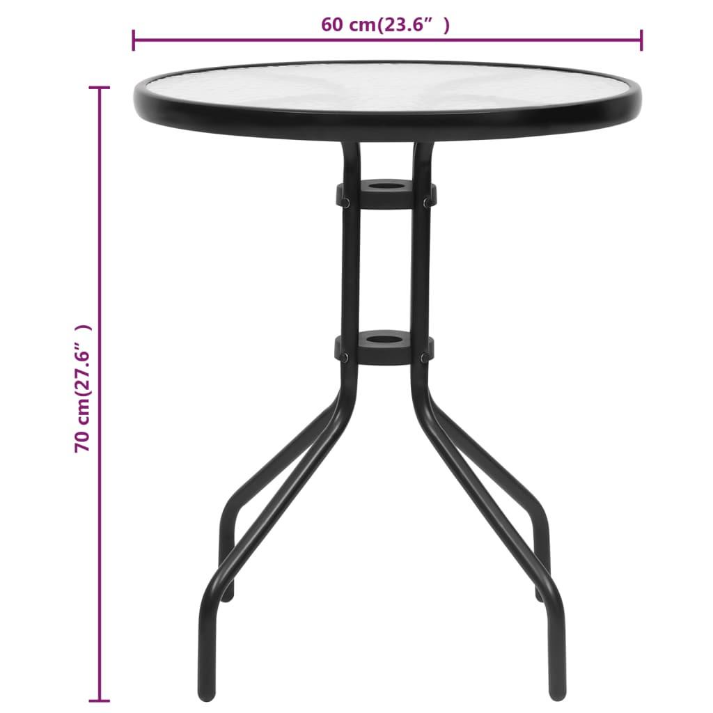 VidaXL Table de jardin acier  