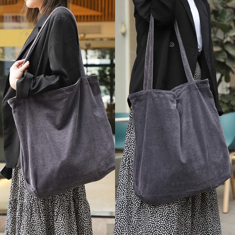 Only-bags.store Große Kapazität Cord Umhängetasche Retro Handtasche  