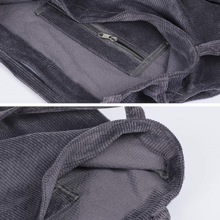 Only-bags.store Große Kapazität Cord Umhängetasche Retro Handtasche  