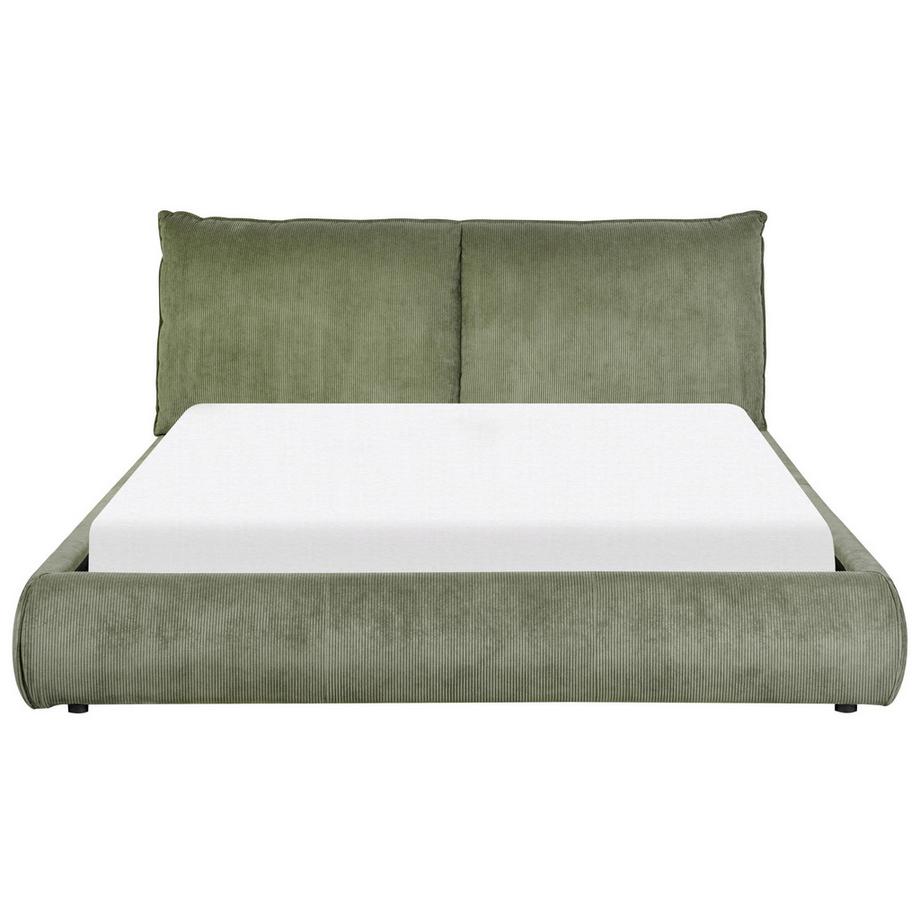 Beliani Letto en Velluto a coste Retrò VINAY  