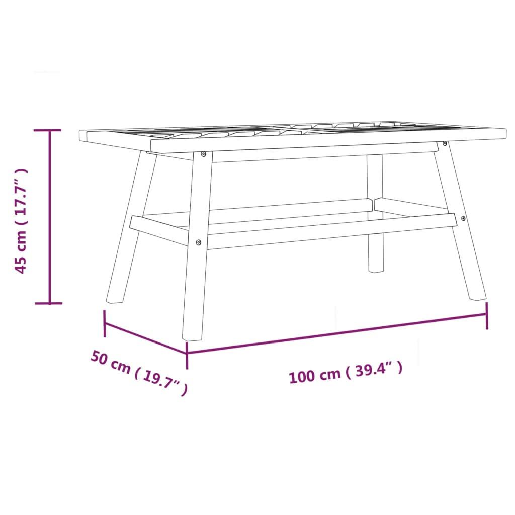 VidaXL Table basse bois d'acacia  