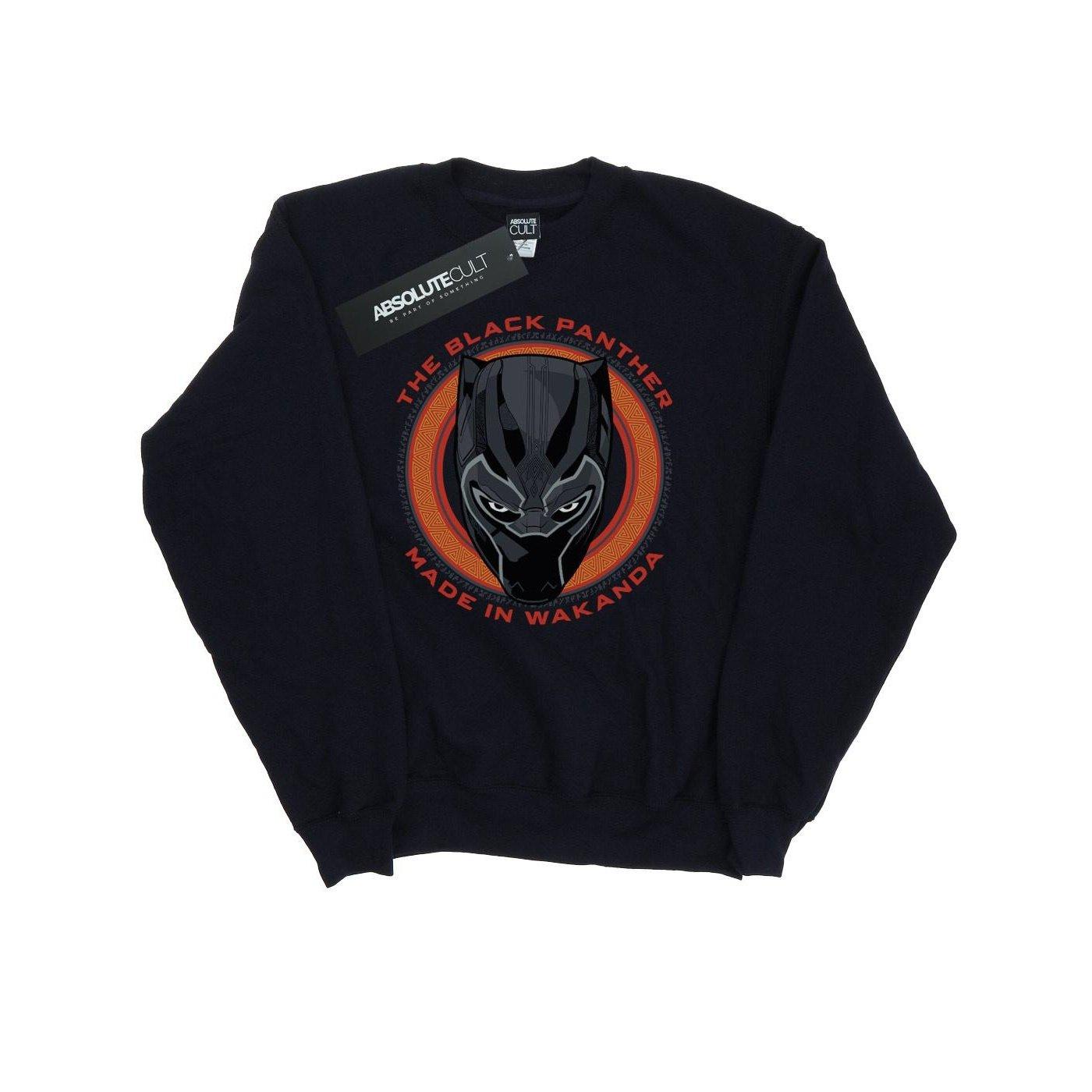 Image of Black Panther Made In Wakanda Red Sweatshirt Damen Schwarz XXL