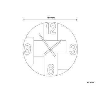 Beliani Wanduhr aus MDF-Platte Rustikal MICHAPAN  