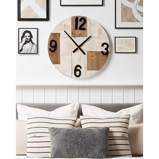 Beliani Wanduhr aus MDF-Platte Rustikal MICHAPAN  