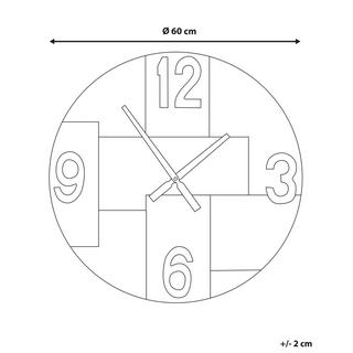 Beliani Wanduhr aus MDF-Platte Rustikal MICHAPAN  