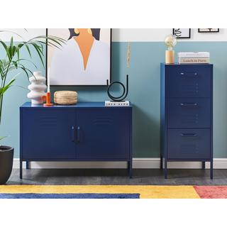 Beliani Sideboard mit 2 Türen aus Stahl Modern URIA  