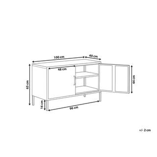 Beliani Commode 2 portes en Acier Moderne URIA  