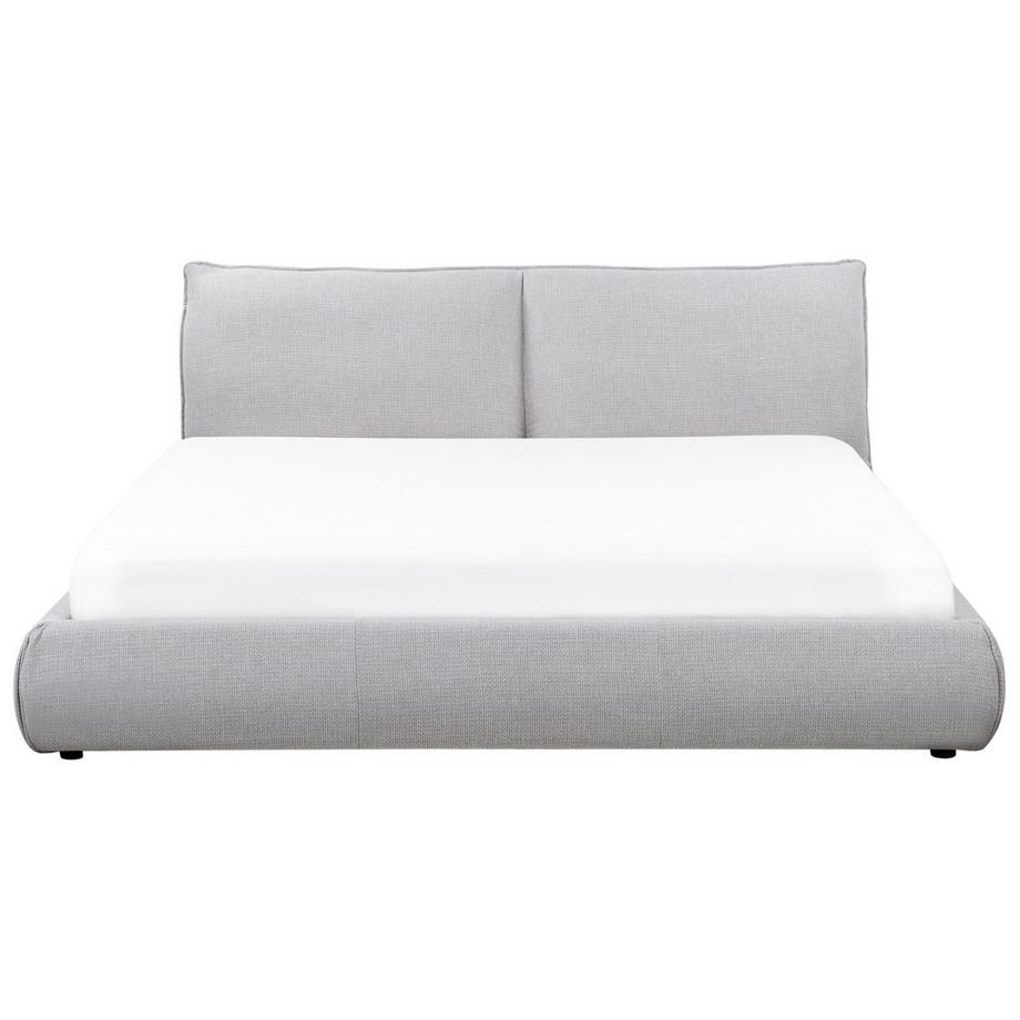 Beliani Lit avec sommier en Tissu Moderne VINAY  