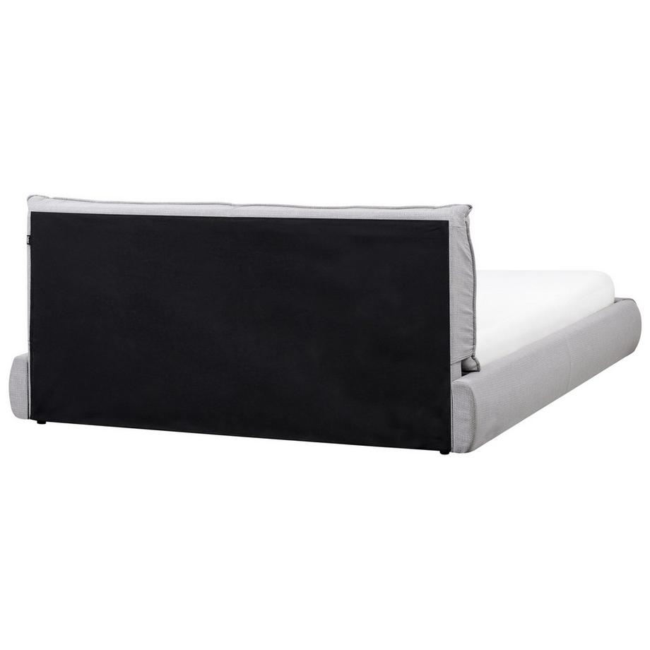 Beliani Lit avec sommier en Tissu Moderne VINAY  