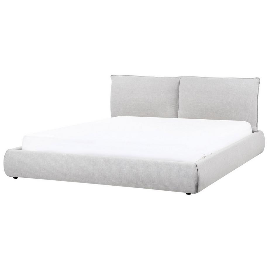 Beliani Lit avec sommier en Tissu Moderne VINAY  