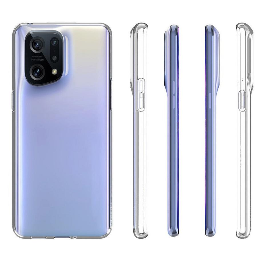 OPPO Find X5 Pro - Copertura in gomma siliconica trasparente