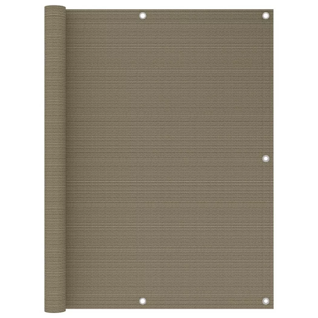 vidaXL Écran de balcon Taupe 120x500 cm PEHD