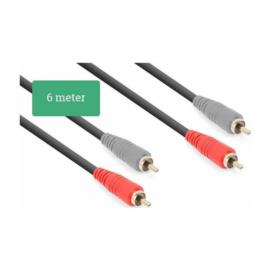 Vonyx  Vonyx CX340-6 cavo audio 6 m 2 x RCA Nero 