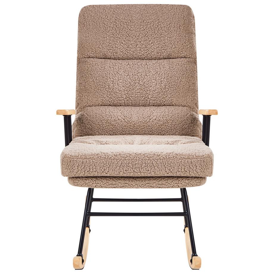 Beliani Fauteuil à bascule en Bouclé Moderne ESKELIN  