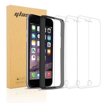 3x Verre trempé compatible avec Apple iPhone 7 / 7S / 8 / SE 2020 en TRANSPARENT - 3x Verre de protection d'écran durci (Tempered) avec aide à l'installation