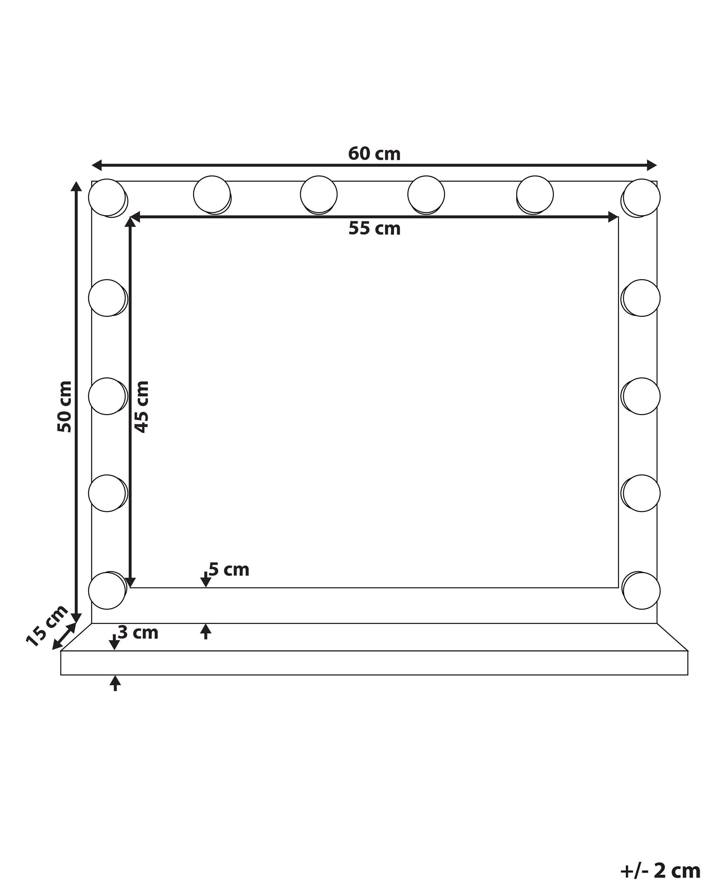 Beliani  Miroir de table en Métal Glamour BEAUVOIR 