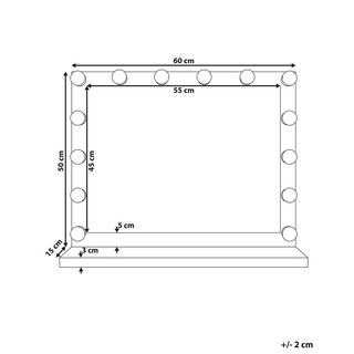 Beliani  Miroir de table en Métal Glamour BEAUVOIR 