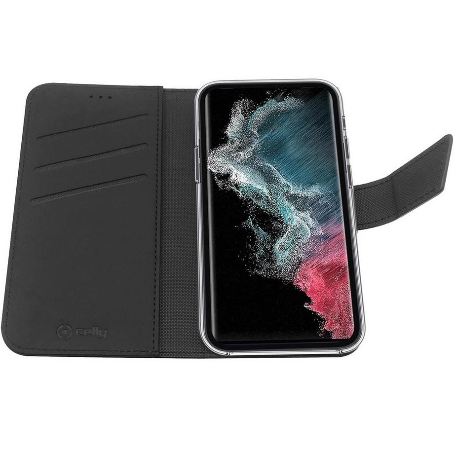Celly  Wallet Case Galaxy S23 5G Schwarz 