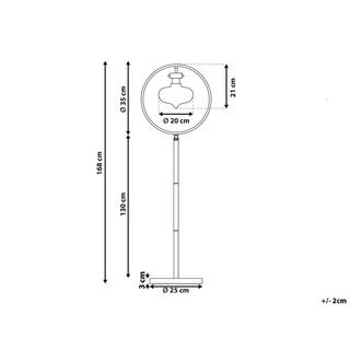 Beliani Lampada da pavimento en Ferro Industriale SEVERN  