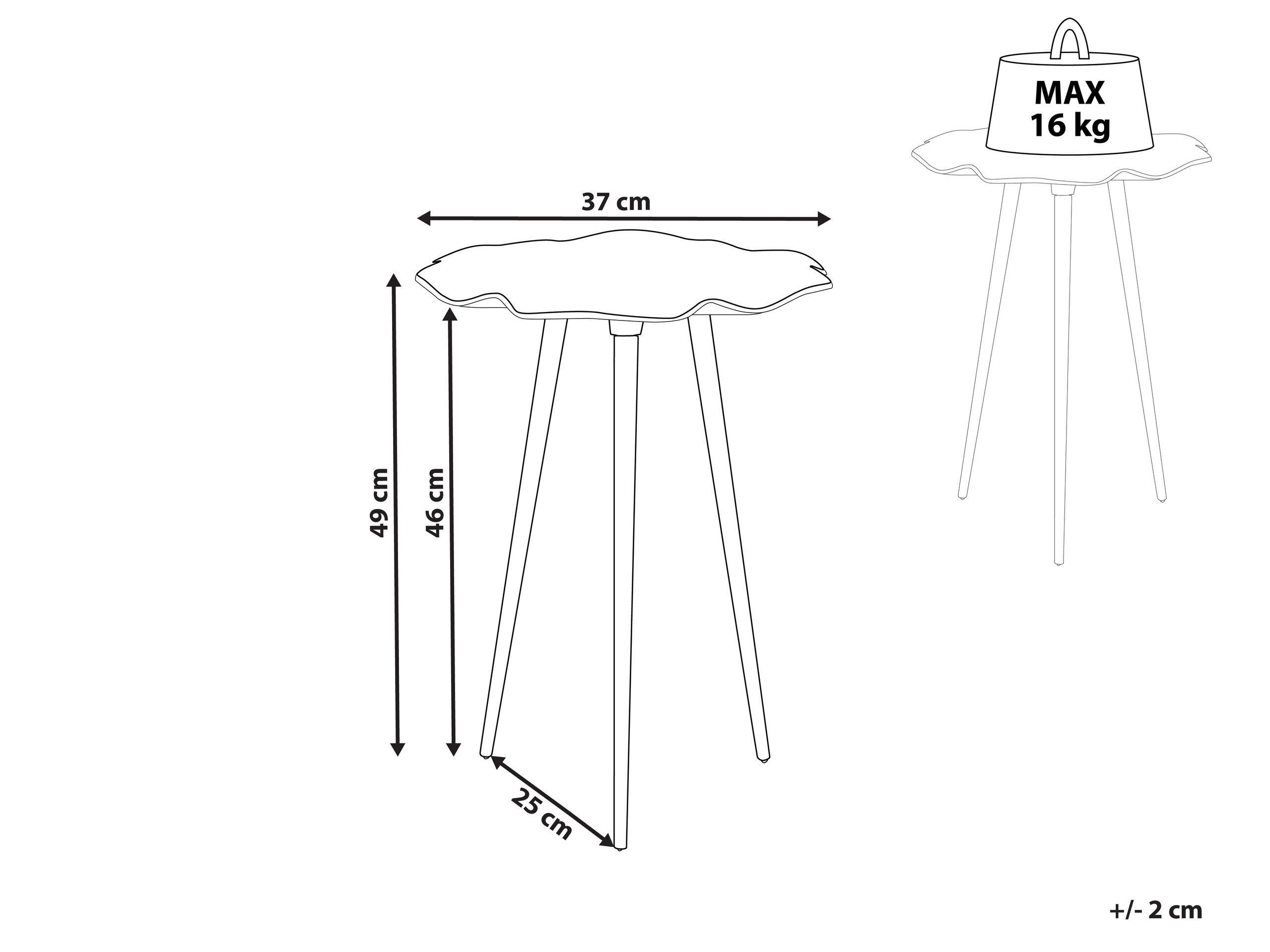 Beliani Beistelltisch aus Aluminium Retro PUDUR  