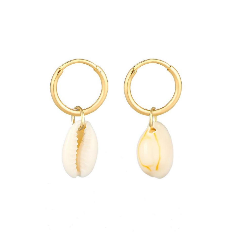 Elli  Ohrringe Creole Kauri Muschel Meer 