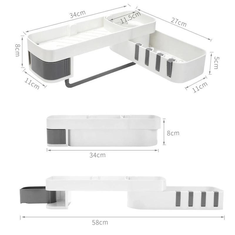 Northio Étagère d'angle intelligente pour douche - pliable - plastique  