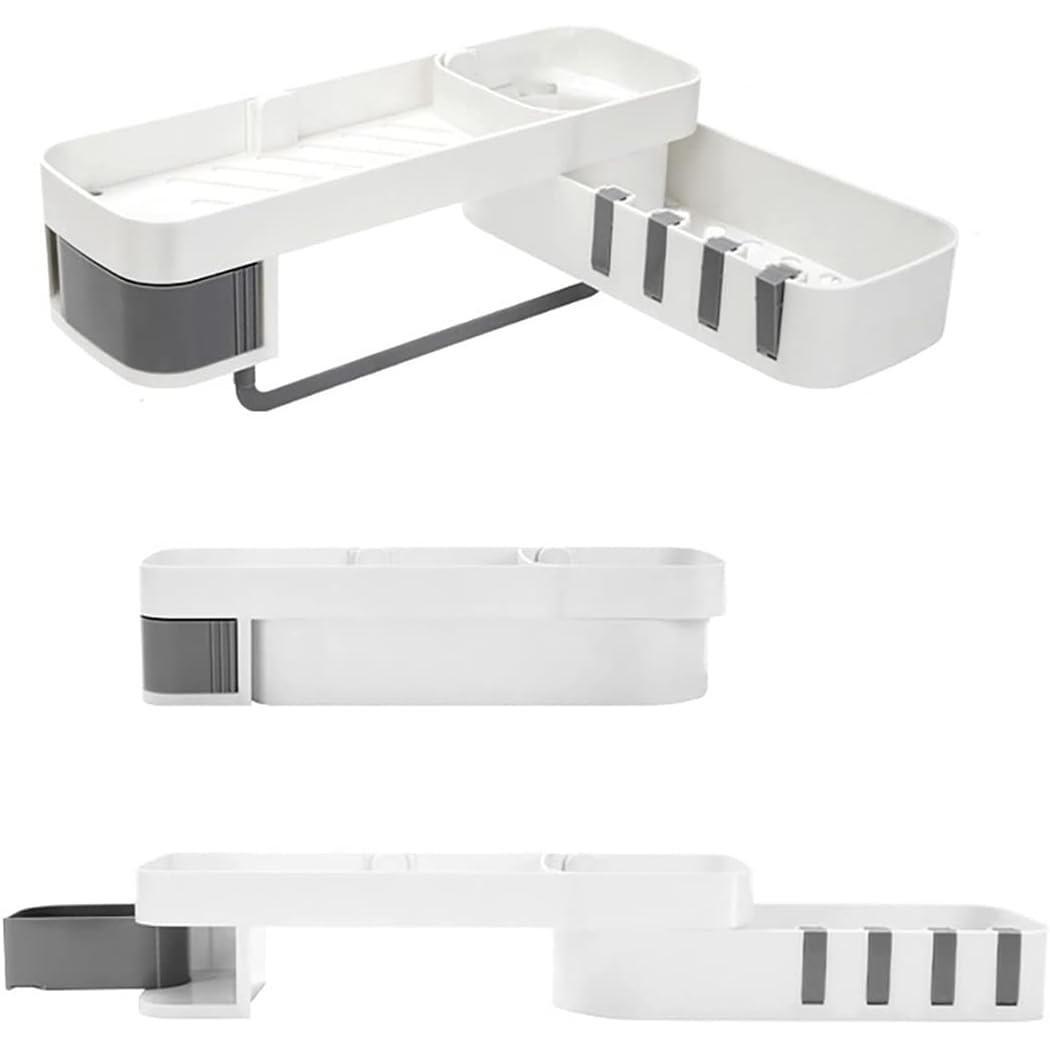 Image of Intelligentes Eckregal für die Dusche – faltbar – Kunststoff Intelligentes Eckregal für die Dusche – faltbar – Kunststoff