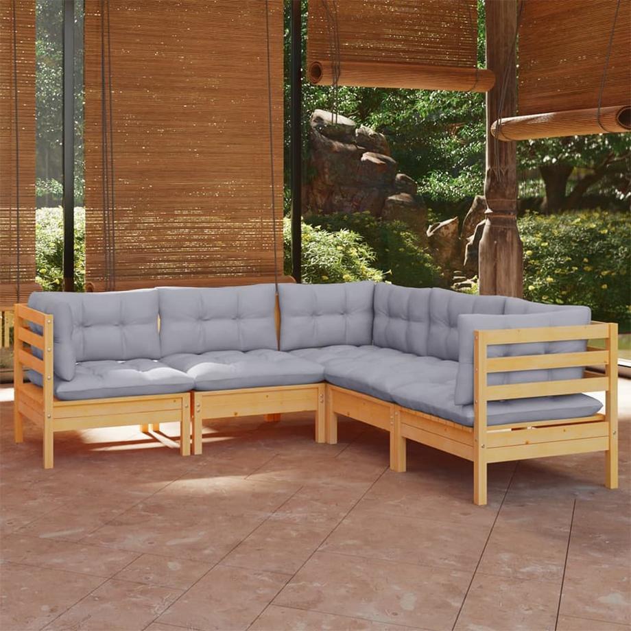 VidaXL set salotto da giardino Legno di pino  