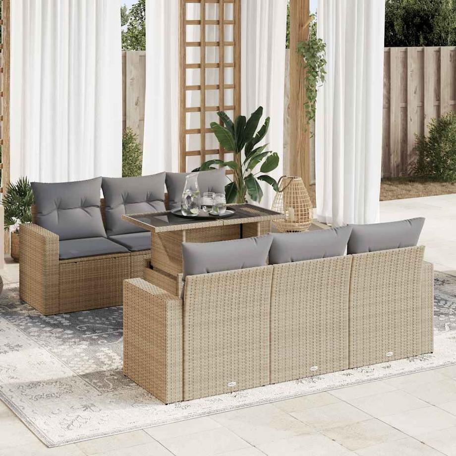 VidaXL set di divani da giardino Polirattan  