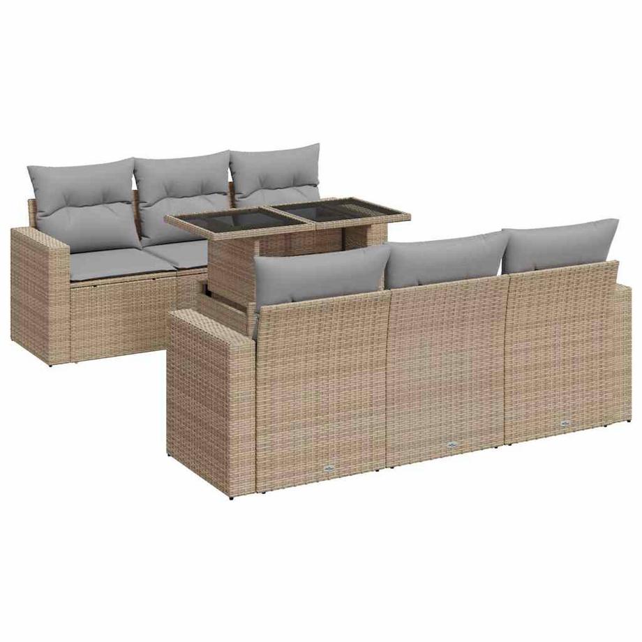 set di divani da giardino Polirattan