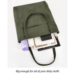 Only-bags.store  cord Tasche Umhängetasche mit Reißverschluss, Groß Shopper Tasche Tote Bag Handtasche 