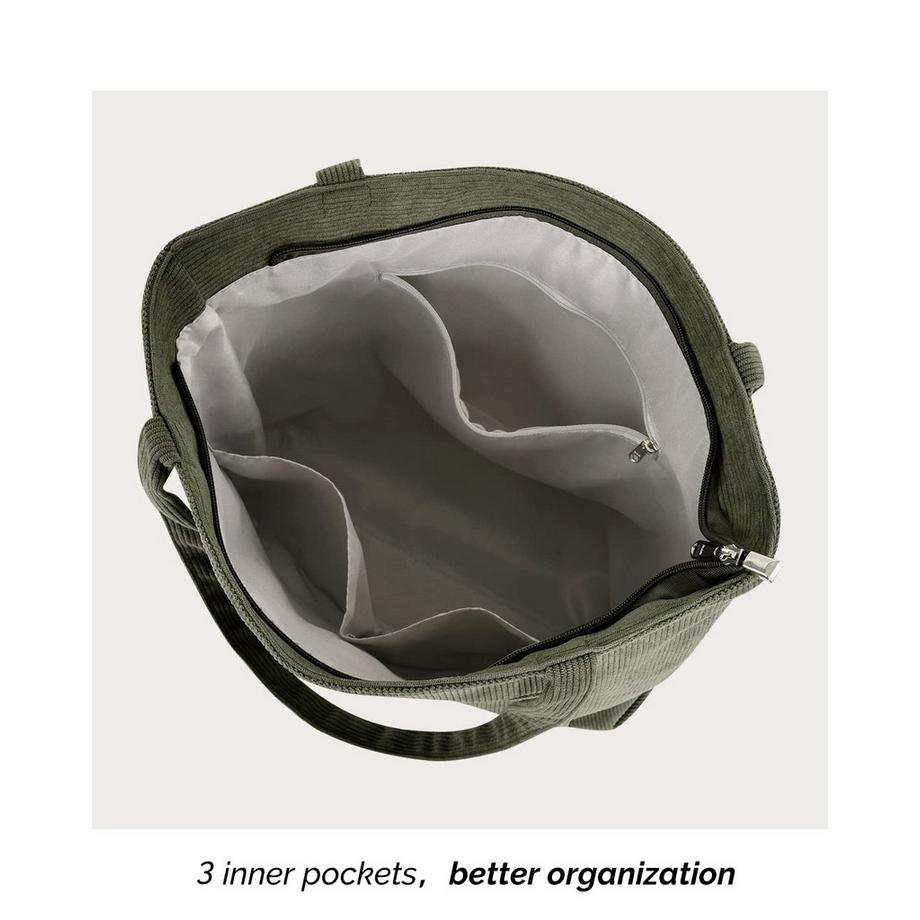 Only-bags.store Cord Reissverschluss Umhängetasche Gross Shopper Tote Bag Handtasche  