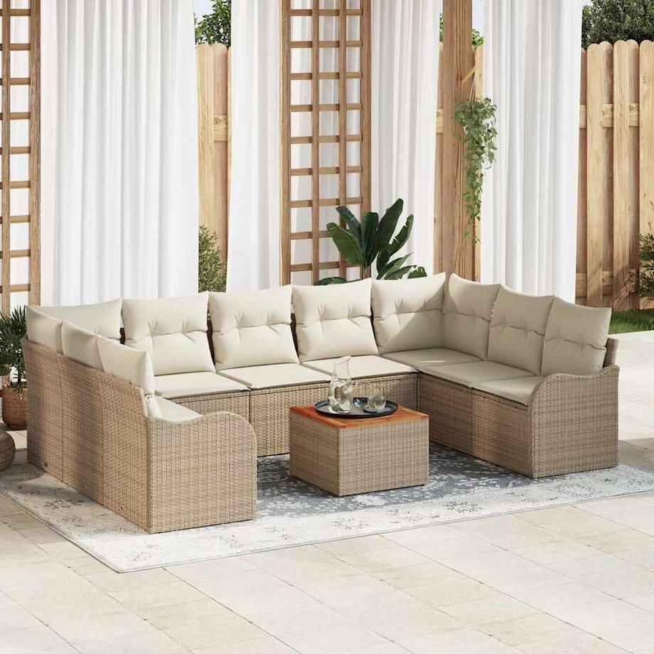 VidaXL Set Divano da Giardino Polyrattan  