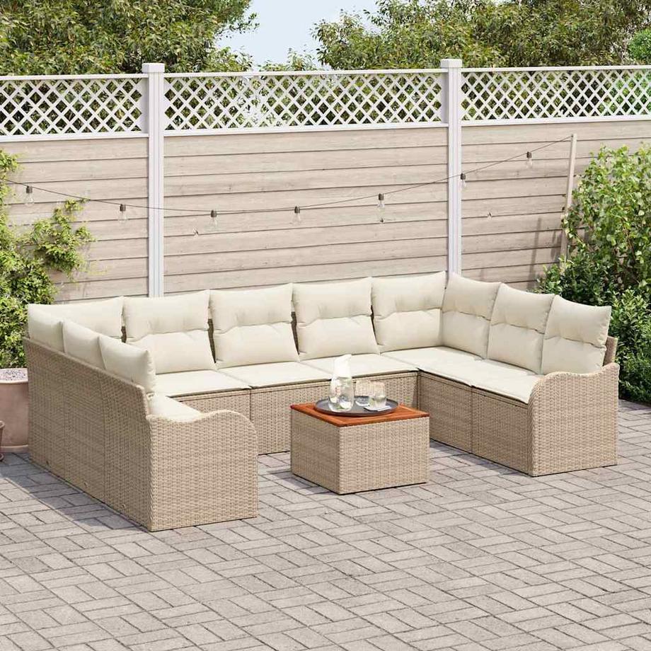 VidaXL Set Divano da Giardino Polyrattan  