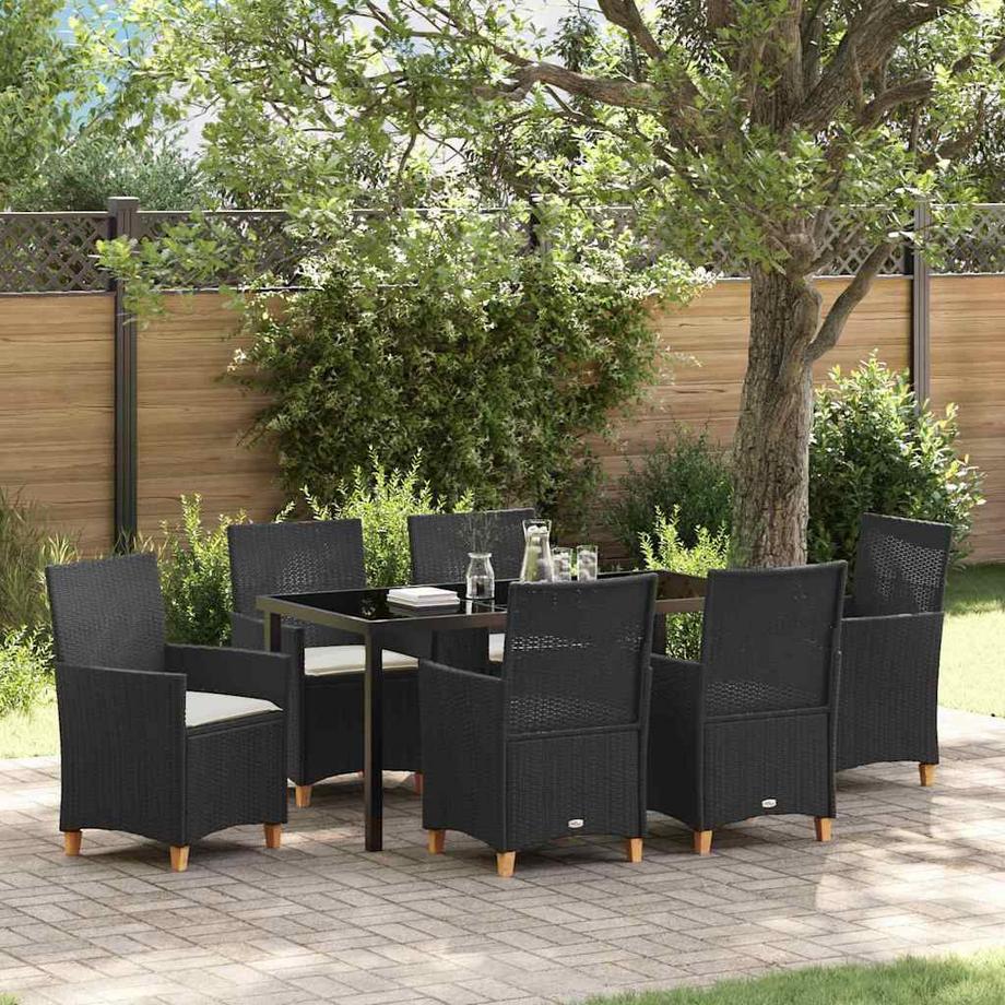 VidaXL Set da Pranzo per Giardino Polyrattan  