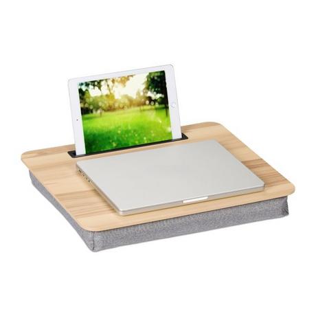 Northix Kissen für Laptop mit Handyhalterung  