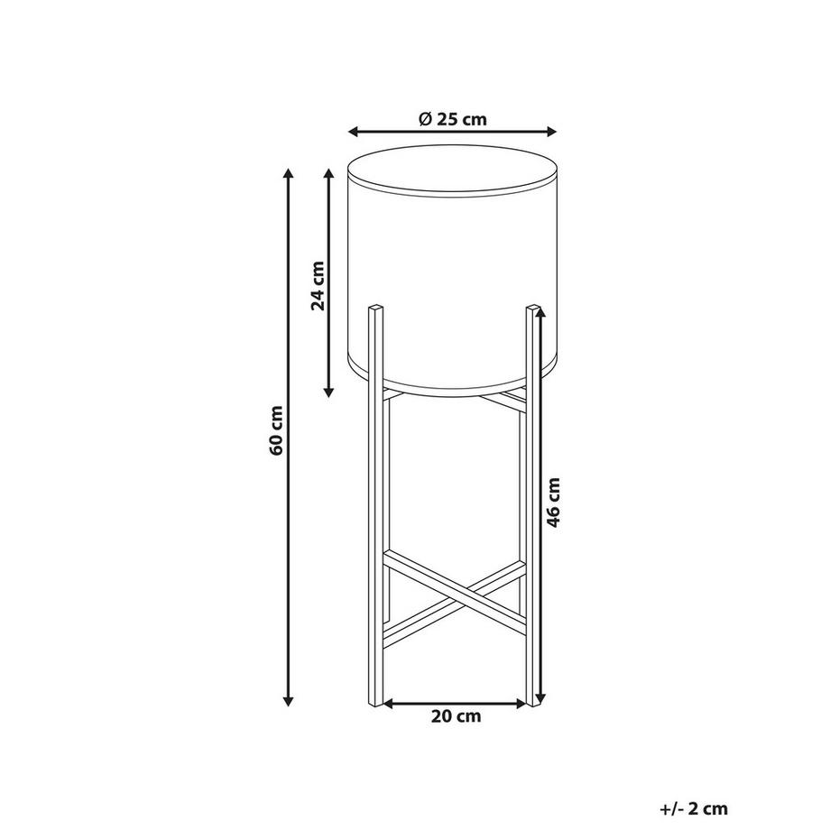 Beliani Blumentopf mit Beinen aus Eisen Retro FALLOPIA  