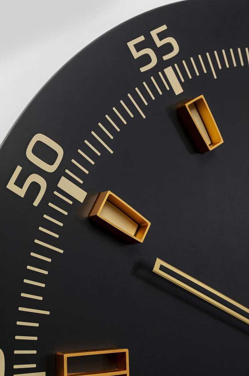 KARE Design Horloge murale Milk Bar noir rond 60  