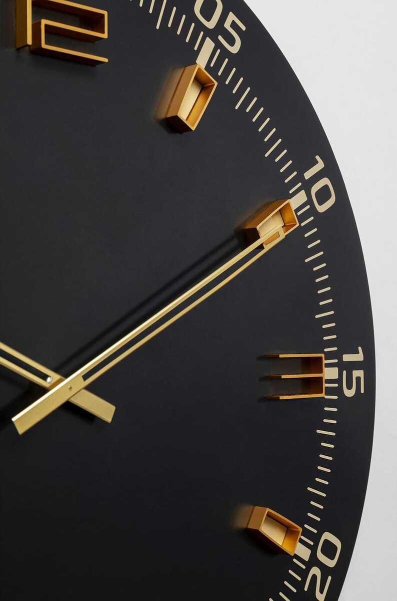 KARE Design Horloge murale Milk Bar noir rond 60  