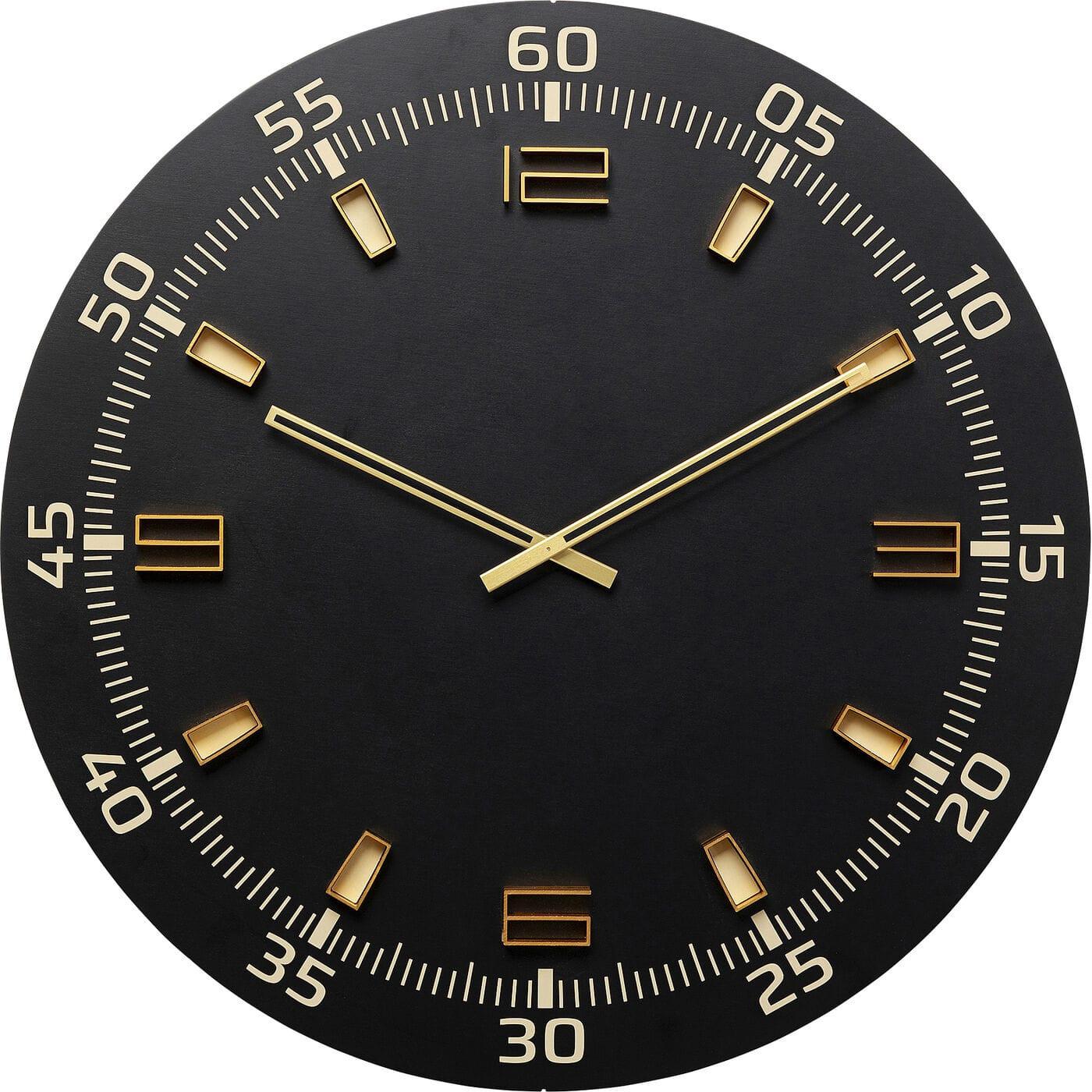 KARE Design Horloge murale Milk Bar noire ronde 60  