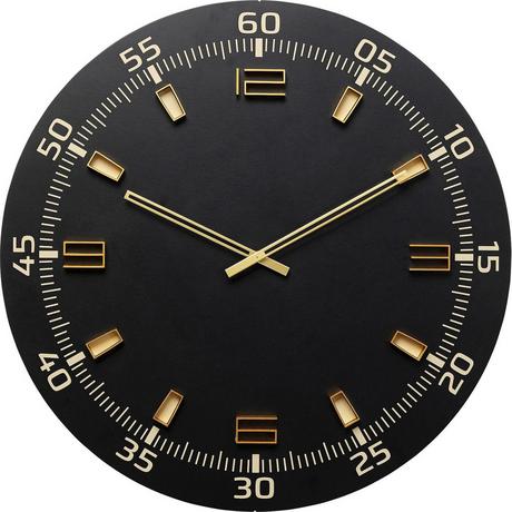 KARE Design Horloge murale Milk Bar noir rond 60  