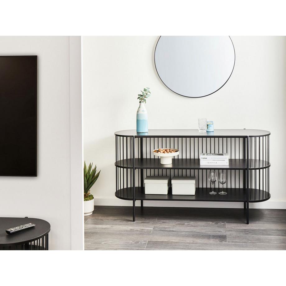 Beliani Regal mit 2 Ebenen aus Eisen Modern BIRSON  