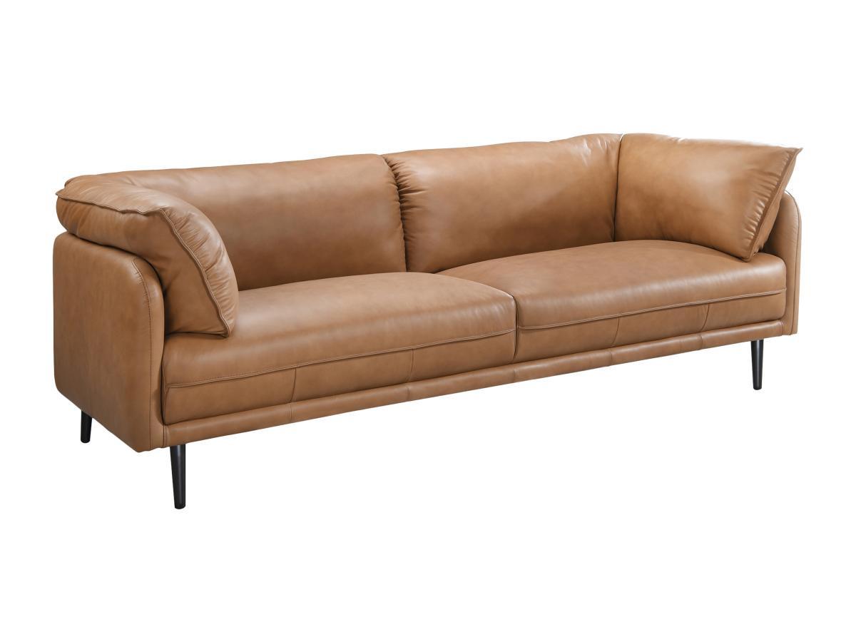 Vente-unique Sofa 3-Sitzer - Leder - Camelfarben - TACONA  