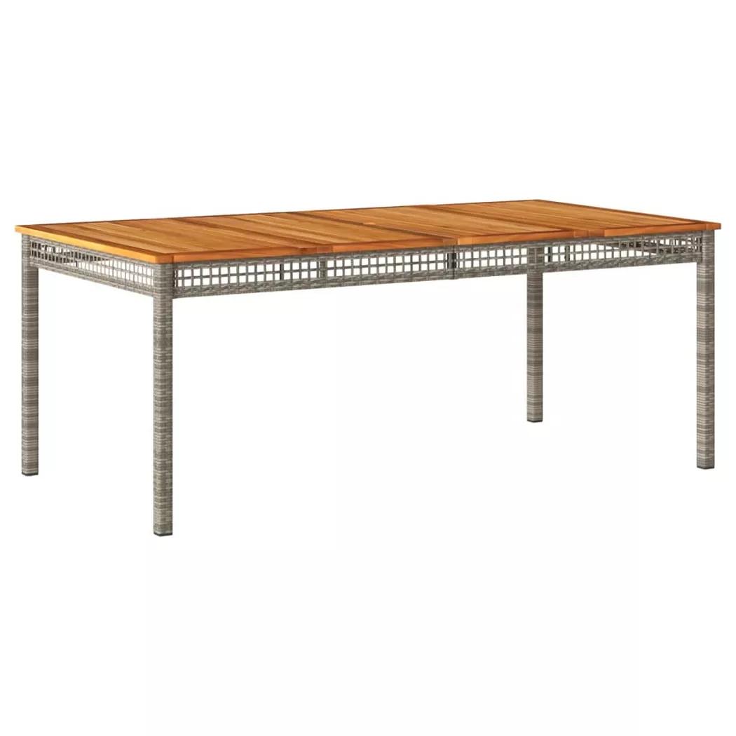 VidaXL - Table de jardin rotin synthétique, One Size, Gris