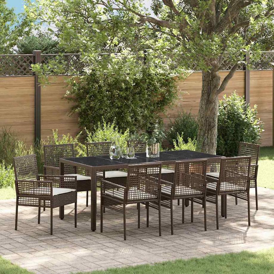 VidaXL Set da Pranzo per Giardino Polyrattan  