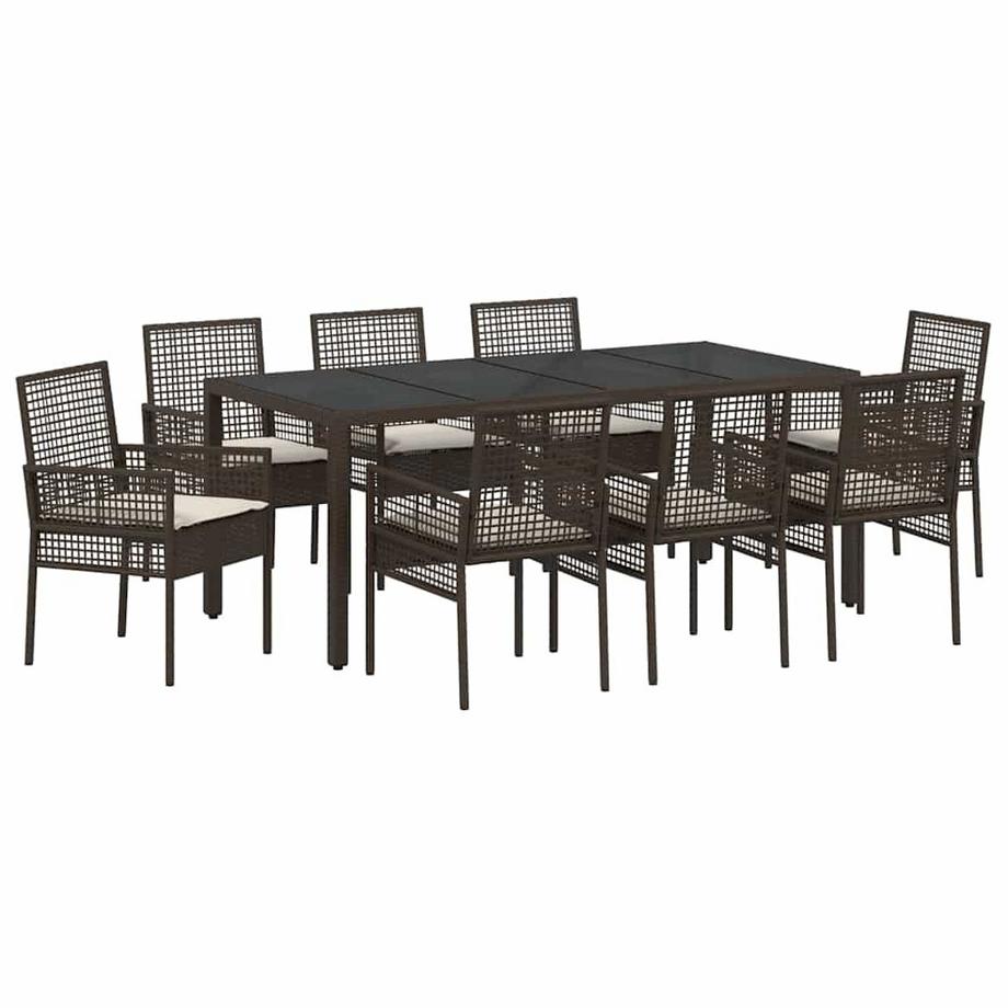 Set da Pranzo per Giardino Polyrattan