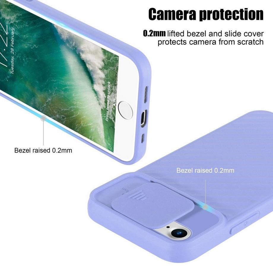 Cadorabo  Housse compatible avec Apple iPhone 7 / 7S / 8 / SE 2020 - Coque de protection en silicone TPU flexible et avec protection pour appareil photo 