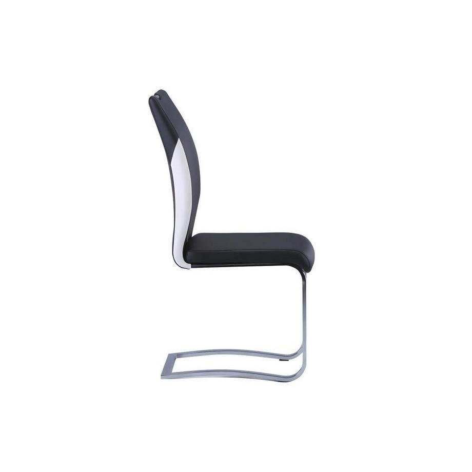 Vente-unique Lot de 4 Chaises WINCH Simili Pieds en métal chromé  