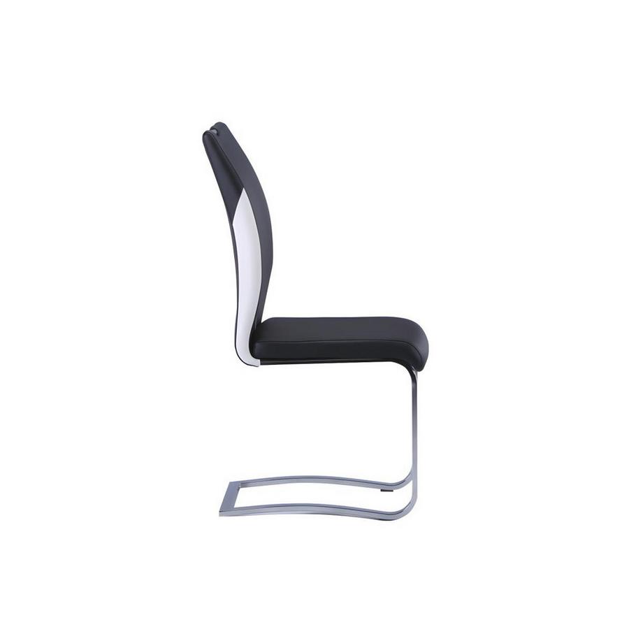 Vente-unique Lot de 4 Chaises WINCH Simili Pieds en métal chromé  