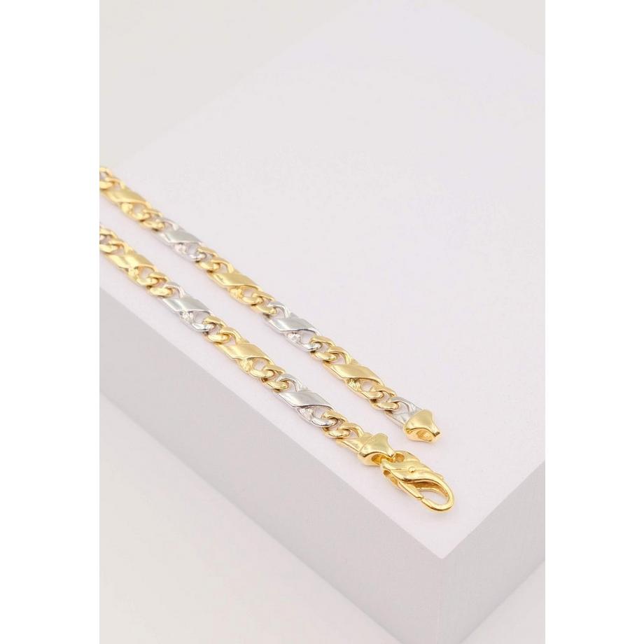 MUAU Schmuck  Bracelet Carrera bicolore jaune/blanc or 750, 19cm, 5mm 